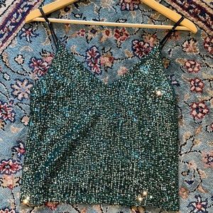 Imperial green sequin top S